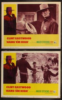 7c398 HANG 'EM HIGH 8 LCs '68 classic western, great images of tough cowboy Clint Eastwood!
