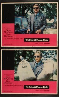 7c410 THOMAS CROWN AFFAIR 8 LCs '68 great images of master thief Steve McQueen & sexy Faye Dunaway!