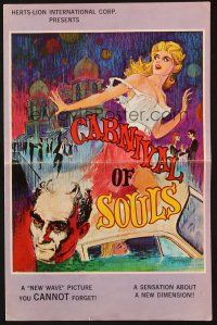 7c004 CARNIVAL OF SOULS pressbook '62 Candice Hilligoss, Sidney Berger, F. Germain horror art!
