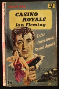 7d156 CASINO ROYALE 6th printing English Pan paperback book '60 James Bond novel by Ian Fleming!