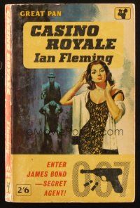7d157 CASINO ROYALE 10th printing English Pan paperback book '62 James Bond novel by Ian Fleming!