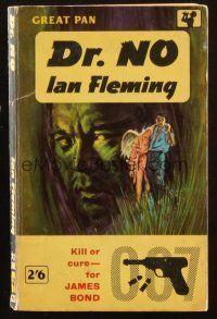 7d023 DR. NO 5th printing English Pan paperback book '62 the James Bond novel by Ian Fleming!