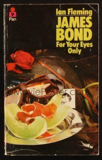 7d320 FOR YOUR EYES ONLY 19th printing English Pan paperback book '73 James Bond novel by Fleming!