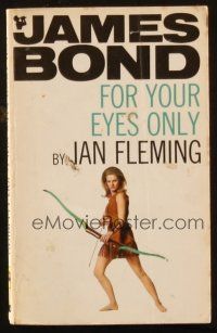 7d319 FOR YOUR EYES ONLY 17th printing English Pan paperback book '69 James Bond novel by Fleming!