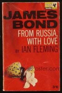 7d055 FROM RUSSIA WITH LOVE 19th printing English Pan paperback book '65 James Bond novel by Fleming