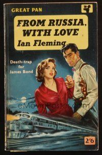 7d050 FROM RUSSIA WITH LOVE 1st edition English Pan paperback book '59 James Bond novel by Fleming!
