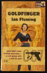7d088 GOLDFINGER 8th printing English Pan paperback book '63 the James Bond novel by Ian Fleming!