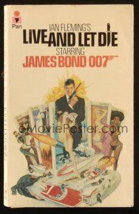 7d236 LIVE & LET DIE 23rd printing English Pan paperback book '73 James Bond novel by Ian Fleming!