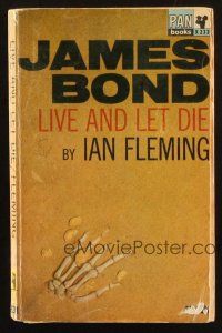7d233 LIVE & LET DIE 15th printing English Pan paperback book '64 James Bond novel by Ian Fleming!