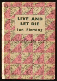 7d227 LIVE & LET DIE Book Club edition English hardcover book '56 Bond novel by Ian Fleming!