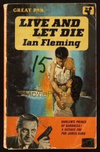 7d230 LIVE & LET DIE 6th printing English Pan paperback book '61 James Bond novel by Ian Fleming!