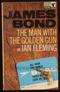 7d250 MAN WITH THE GOLDEN GUN 2nd printing English Pan paperback book '67 Bond novel by Fleming!