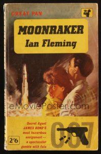 7d297 MOONRAKER 11th printing English Pan paperback book '63 James Bond novel by Ian Fleming!
