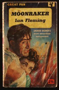 7d294 MOONRAKER 1st edition English Pan paperback book '60 James Bond novel by Ian Fleming!