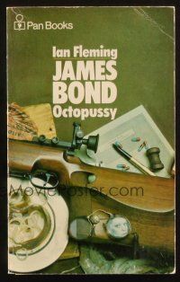 7d342 OCTOPUSSY 9th printing English Pan paperback book '76 James Bond novel by Ian Fleming!
