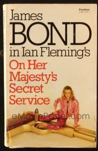 7d184 ON HER MAJESTY'S SECRET SERVICE 1st Triad Panther edition English paperback book '77 Bond!