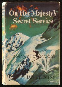 7d178 ON HER MAJESTY'S SECRET SERVICE Book Club edition English hardcover book '63 by Ian Fleming!