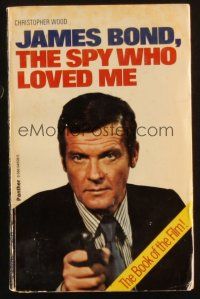 7d276 SPY WHO LOVED ME 1st Panther movie edition English paperback book '77 James Bond by Wood!