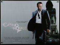 7d417 CASINO ROYALE DS British quad '06 Daniel Craig as James Bond, Aston Martin & sexy silhouette!