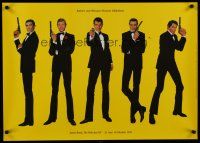 7d391 JAMES BOND DIE WELT DES 007 yellow German '98 film festival, McGinnis art of all Bond actors!