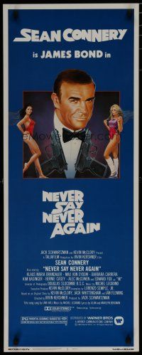 7d331 NEVER SAY NEVER AGAIN insert '83 art of Sean Connery as James Bond 007 by Rudy Obrero!