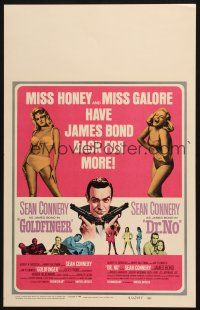 7d096 GOLDFINGER/DR. NO WC '66 Sean Connery as James Bond, plus sexy Miss Honey & Miss Galore!