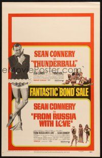 7d125 THUNDERBALL/FROM RUSSIA WITH LOVE WC '68 Bond sale of two of Sean Connery's best 007 roles!