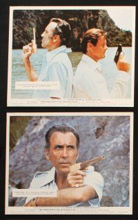 7d245 MAN WITH THE GOLDEN GUN set of 8 color English FOH LCs '74 Moore as Bond, Christopher Lee!