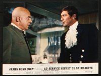 7d176 ON HER MAJESTY'S SECRET SERVICE set of 9 French LCs '70s Lazenby as James Bond, different!