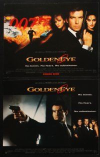 7d383 GOLDENEYE set of 9 LCs '95 Pierce Brosnan as Bond, Izabella Scorupco, sexy Famke Janssen!