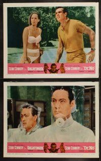 7d097 GOLDFINGER/DR. NO set of 8 LCs '66 Sean Connery as James Bond, Andress, Eaton, Blackman!