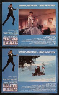7d371 LIVING DAYLIGHTS set of 8 LCs '87 Timothy Dalton as James Bond, sexy Maryam d'Abo!