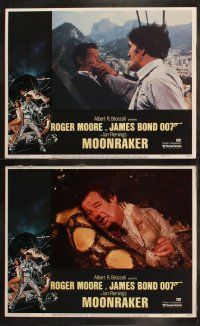 7d286 MOONRAKER set of 8 LCs '79 Roger Moore as James Bond, Lois Chiles, Richard Kiel as Jaws