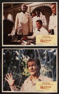 7d338 OCTOPUSSY set of 8 LCs '83 Roger Moore as James Bond 007, Maud Adams, Louis Jourdan