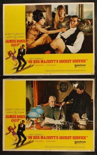 7d170 ON HER MAJESTY'S SECRET SERVICE set of 8 LCs '69 Lazenby's only appearance as James Bond!