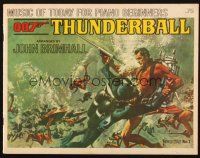 7d118 THUNDERBALL piano sheet music book '65 James Bond music of today for piano beginners!