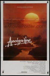 7e167 APOCALYPSE NOW Aust 1sh '79 Francis Ford Coppola, Peak art of helicopters over river!