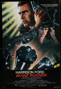 7f088 BLADE RUNNER 1sh '82 Ridley Scott sci-fi classic, art of Harrison Ford by Alvin!