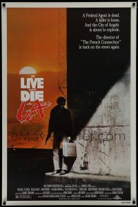 7f775 TO LIVE & DIE IN L.A. 1sh '85 William Friedkin directed, William Petersen, murder thriller!