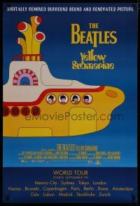 7f847 YELLOW SUBMARINE advance DS 1sh R99 psychedelic art of Beatles John, Paul, Ringo & George!