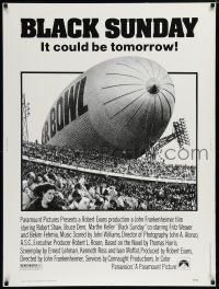 7g265 BLACK SUNDAY 30x40 '77 Frankenheimer, Goodyear Blimp zeppelin disaster at the Super Bowl!