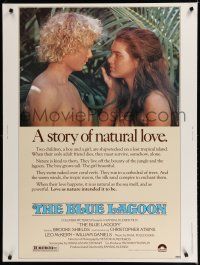 7g268 BLUE LAGOON 30x40 '80 sexy young Brooke Shields & Christopher Atkins by Patrick Demarchelier!