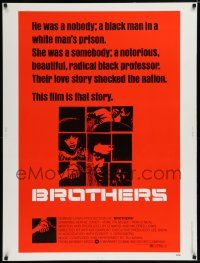 7g275 BROTHERS 30x40 '77 Bernie Casey, Vonetta McGee, love story that shocked the nation!