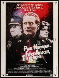 7g331 FORT APACHE THE BRONX 30x40 '81 Paul Newman, Edward Asner & Ken Wahl as New York City cops!