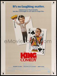 7g375 KING OF COMEDY 30x40 '83 Robert De Niro, Jerry Lewis, directed by Martin Scorsese!