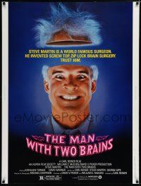 7g399 MAN WITH TWO BRAINS 30x40 '83 world famous surgeon Steve Martin performs brain surgery!