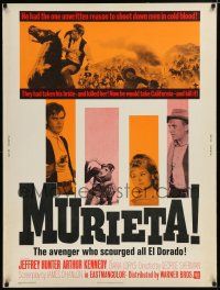 7g409 MURIETA 30x40 '65 Jeffrey Hunter as Joaquin Murieta, the avenger who scourged all El Dorado!