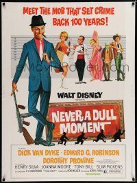 7g415 NEVER A DULL MOMENT 30x40 R77 Disney, Dick Van Dyke, Edward G. Robinson, Dorothy Provine