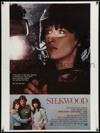 7g463 SILKWOOD 30x40 '83 Meryl Streep, Cher, Kurt Russell, directed by Mike Nichols!