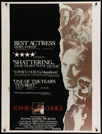 7g466 SOPHIE'S CHOICE 30x40 '82 Alan J. Pakula directed, Meryl Streep, Kevin Kline, Peter MacNicol